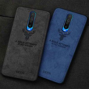 Poco X2 Rugged Fabric 12-Horned Deer Emblem Back Cover
